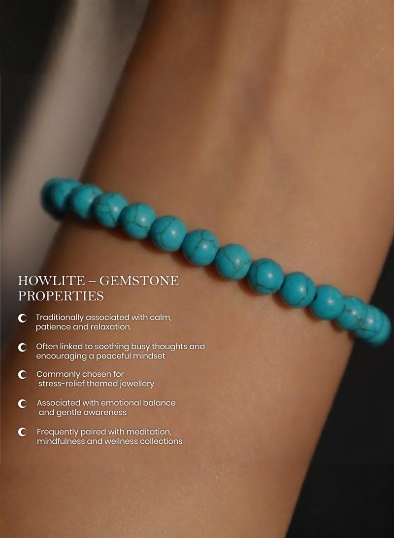 British Fossils Crystal Energy Howlite Bracelet - Image 5