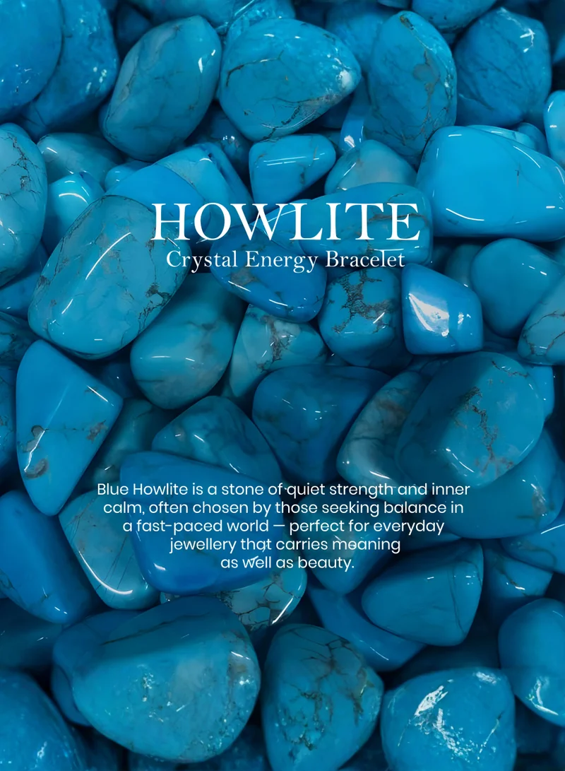 British Fossils Crystal Energy Howlite Bracelet