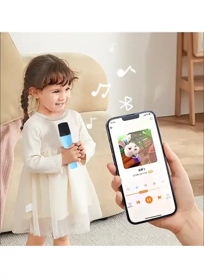 MYK Mini Karaoke Machine, Portable Karaoke Microphone Speaker For Kids And Adults, 2 Karaoke Microphones Wireless, Birthday Gifts For Girls Boys Family  - Image 3