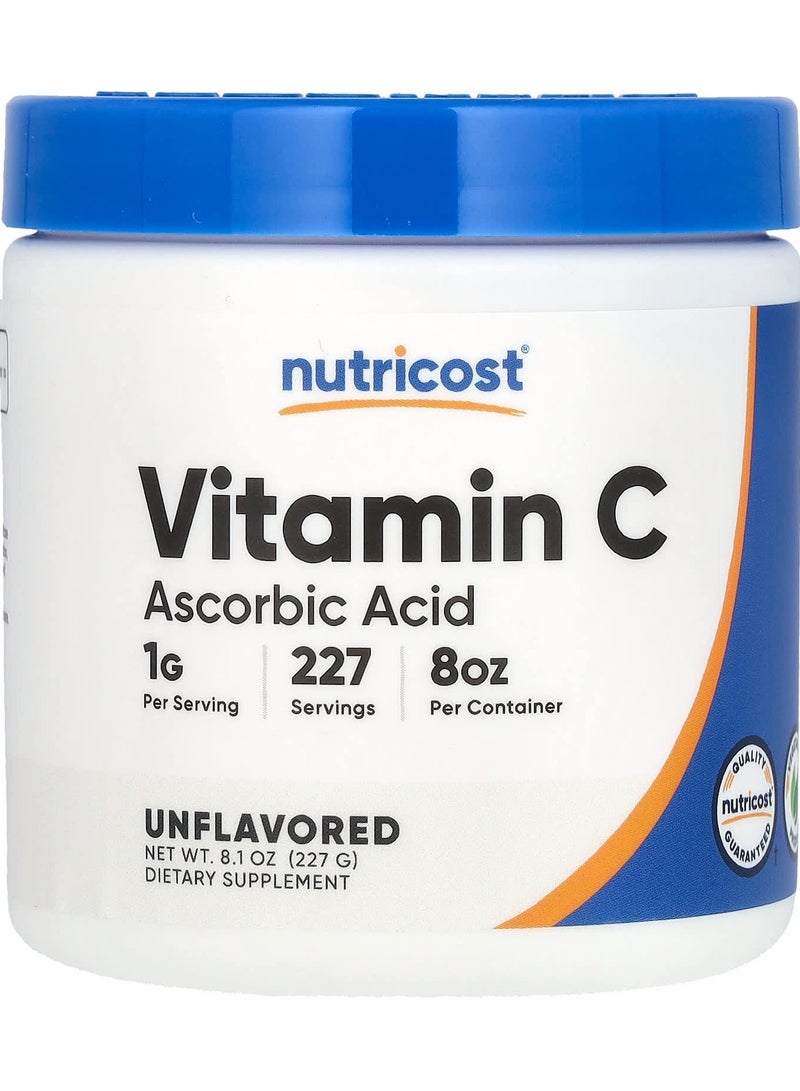 Nutricost Vitamin C, Unflavored, 8.1 oz (227 g)