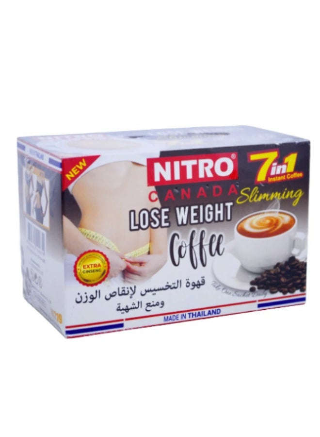 Nitro Canada 7-in-1 Slimming Coffee 12 Sachets – Instant Coffee Drink for Weight Management Support