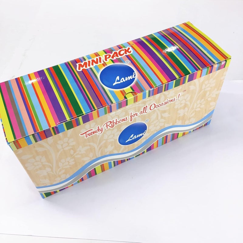 Lami - Assorted Ribbons, Laces, Craft Wrapping Material, Sewing Hobby Material, DIY, Gift Wrapping, Home Decore Material Pack, Bow Making Decorative Supplies, Ribbons Lace Trim Combo Pack of 20 - Image 5