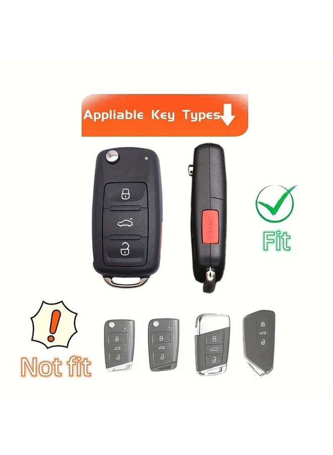 غطاء مفتاح TPU أزرق لحامل جهاز التحكم عن بعد بفتح بدون مفتاح 4 أزرار - Image 2