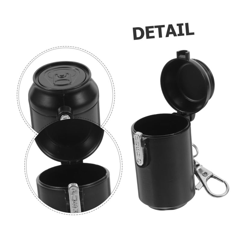 Large Capacity Portable Ashtray with Lid Outdoor Travel Smell Proof Cigarette Ash Tray - Image 4