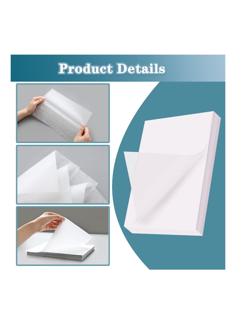 KASTWAVE - Tracing Paper, Drawing Paper, 100 Sheets Transfer Paper, A4 Size, Tracing Paper Pad, White Translucent Paper, Drafting Paper for Preliminary Drawing Sketching Images for Pencil Ink Markers - Image 1