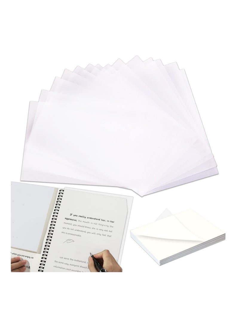 KASTWAVE - Tracing Paper, Drawing Paper, 100 Sheets Transfer Paper, A4 Size, Tracing Paper Pad, White Translucent Paper, Drafting Paper for Preliminary Drawing Sketching Images for Pencil Ink Markers - Image 1