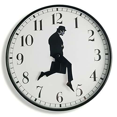 TANKRIN Ministry of Silly Walks Clock, Silly Walk Wall Clock, A Interesting Wall Clock for Bedroom Kitchen Living Room, Novelty Home Decor Gifts (Black) - Image 1