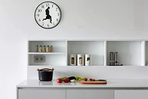 TANKRIN Ministry of Silly Walks Clock, Silly Walk Wall Clock, A Interesting Wall Clock for Bedroom Kitchen Living Room, Novelty Home Decor Gifts (Black) - Image 4