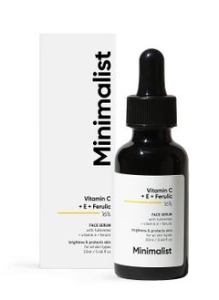 MINIMALIST Minimalist Vitamin C Face Serum With Vit E  Ferulic Acid For Glowing Skin  Advanced Brightening Formula With Power of Vit C  E Ferulic Acid  Fullerenes  - Image 1