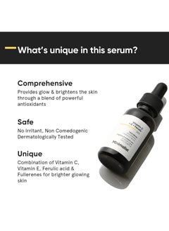 MINIMALIST Minimalist Vitamin C Face Serum With Vit E  Ferulic Acid For Glowing Skin  Advanced Brightening Formula With Power of Vit C  E Ferulic Acid  Fullerenes  - Image 4