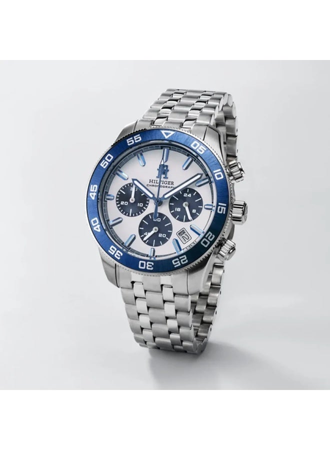 Tommy Hilfiger TH85 Men’s Analog Watch – White Dial, Silver Stainless Steel Strap, Quartz Movement (1792157) - Image 3