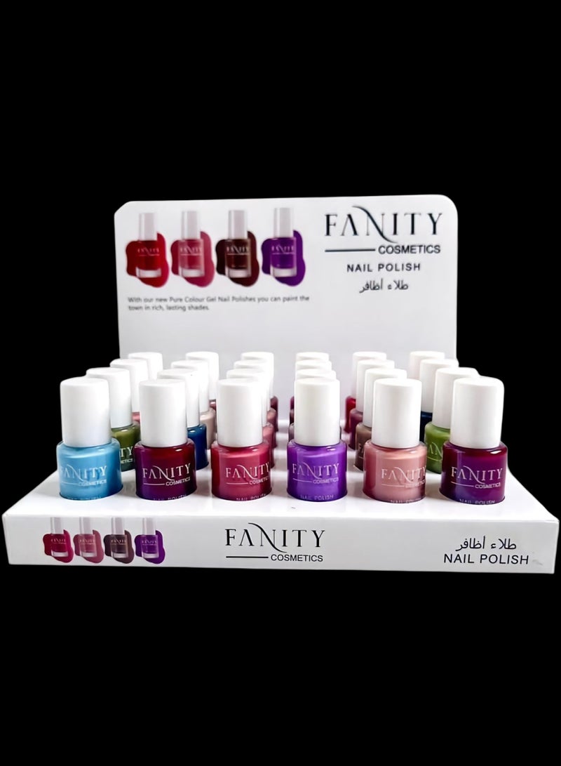 FanIty Nail Polish Collection - 24 Distinctive Colors for a Fresh Feminine Look Every Day