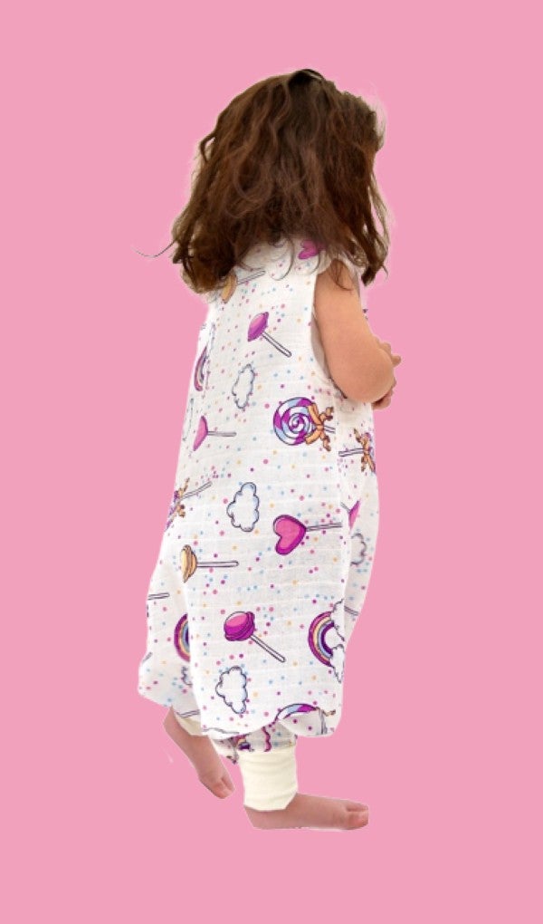 Mini Kiti Mini Kit Fiber-Free Summer Spring Muslin Fabric Lollipop Kids and Baby Sleeping Bag (0.5 Tog) 