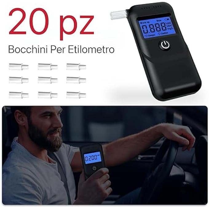 rayihni 20 Professional Breathalyser Mouthpieces Replacement Mouthpieces for Alcohol Test Portable Hygienic Safe Disposable Spouts (Breathalyzer Not Included) - Image 2
