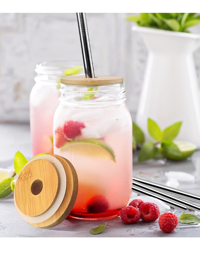 SYOSI جرار زجاجية ميسون، جرار تعليب، جرار جيلي مع أغطية محكمة للإغلاق للتعليب، التخزين، تحضير الوجبات، الشوفان طوال الليل، المربى 32، بال، 3، جرار ميسون - Image 2