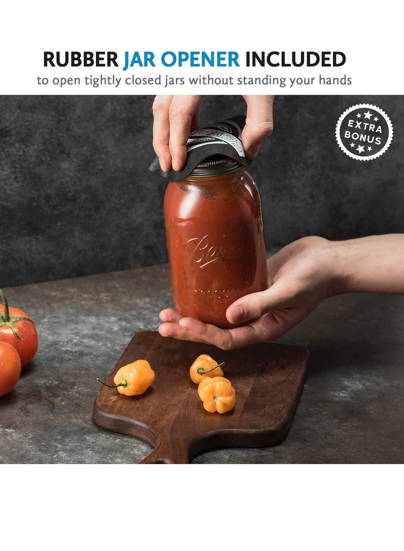 SYOSI جرار زجاجية ميسون، جرار تعليب، جرار جيلي مع أغطية محكمة للإغلاق للتعليب، التخزين، تحضير الوجبات، الشوفان طوال الليل، المربى 32، بال، 3، جرار ميسون - Image 4