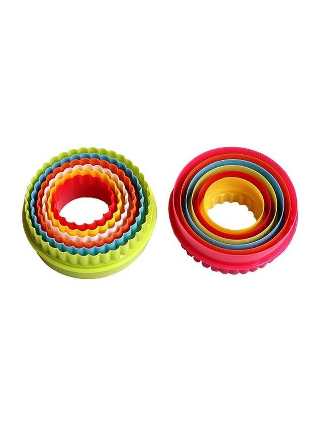 Mydio - Set Of 6 Multisize Round Cookie Cuttertwosided Biscuit Fruit Cutter(Biscuit Cutters And Fondant Cake Cutters)Random Color (Round) - Image 1