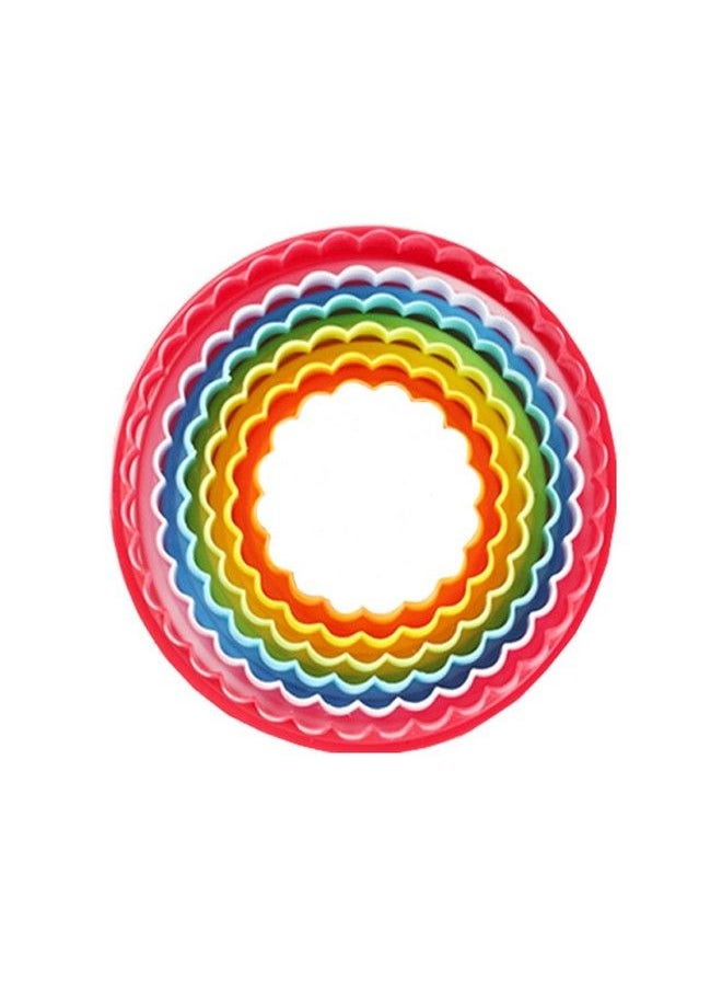 Mydio - Set Of 6 Multisize Round Cookie Cuttertwosided Biscuit Fruit Cutter(Biscuit Cutters And Fondant Cake Cutters)Random Color (Round) - Image 1