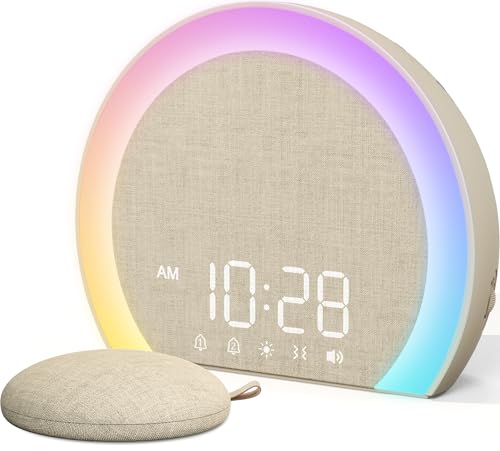 ANJANK Extra Loud Alarm Clock with Wireless Bed Shaker Vibrating Dual Alarm with Light Wake Up for Heavy Sleepers Hearing Impaired 9Color Night Light 8 Sounds 0100 Dimmer USB Charger - Image 1