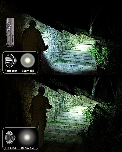 RovyVon A3 Pro G4 USB-C Rechargeable 7000K EDC Flashlight, 650 High Lumen Ultra Bright with Cool White, Momentary On, Lock Mode, Gift for Pocket Outdoor(Marble Surface) - Image 3