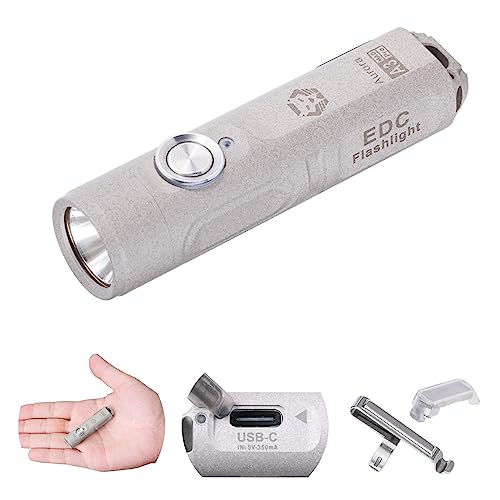 RovyVon A3 Pro G4 USB-C Rechargeable 7000K EDC Flashlight, 650 High Lumen Ultra Bright with Cool White, Momentary On, Lock Mode, Gift for Pocket Outdoor(Marble Surface) - Image 1