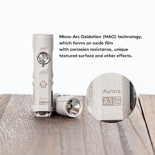 RovyVon A3 Pro G4 USB-C Rechargeable 7000K EDC Flashlight, 650 High Lumen Ultra Bright with Cool White, Momentary On, Lock Mode, Gift for Pocket Outdoor(Marble Surface) - Image 2