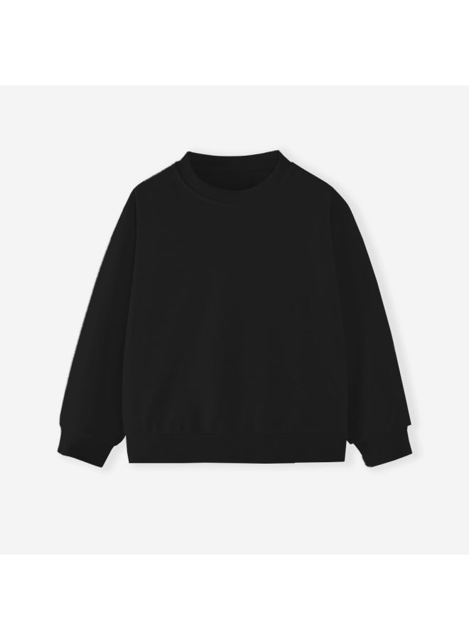Little Bitty Autumn And Winter Children's Hoodies, Round Neck Base Shirts For Children, Solid Color Pullovers For Boys And Girls - Image 1