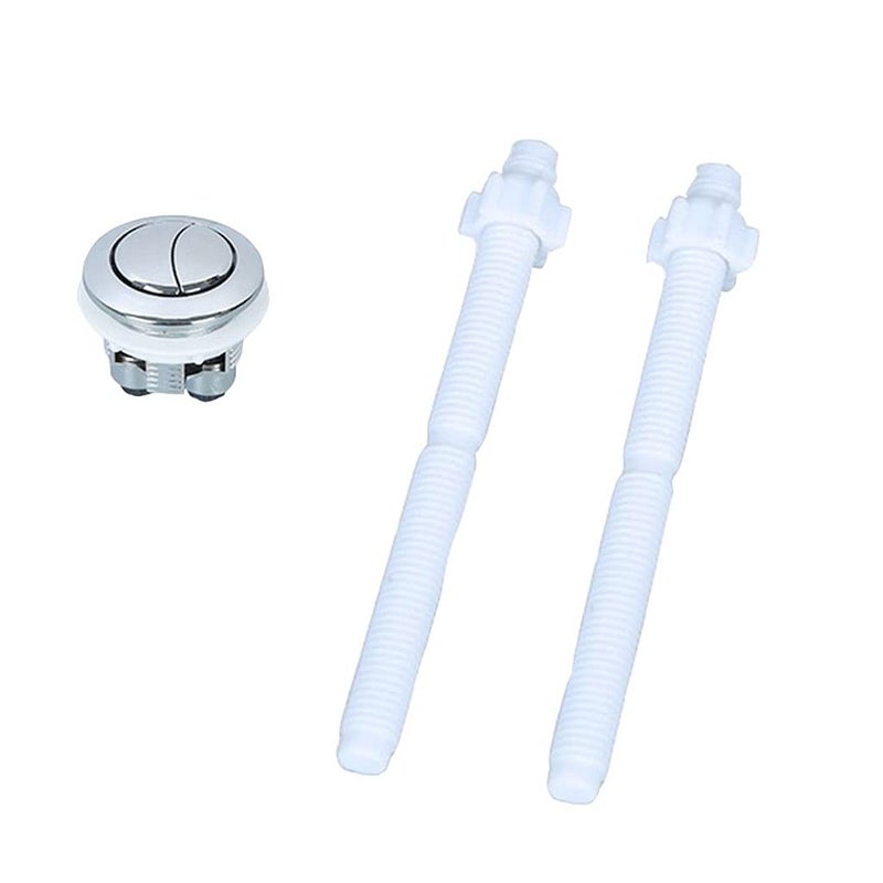 Dual Push Button Toilet Flush Valve Set 38cm Durable Plastic Water Efficient - Image 2