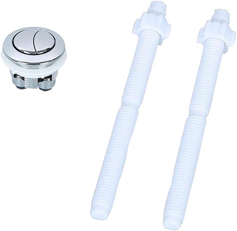 Dual Push Button Toilet Flush Valve Set 38cm Durable Plastic Water Efficient - Image 1