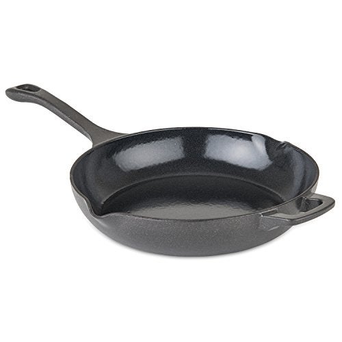 Viking Chef Pan 105 Inch Cast Iron Saute and Frying Pan Oven Safe Induction Ready Black