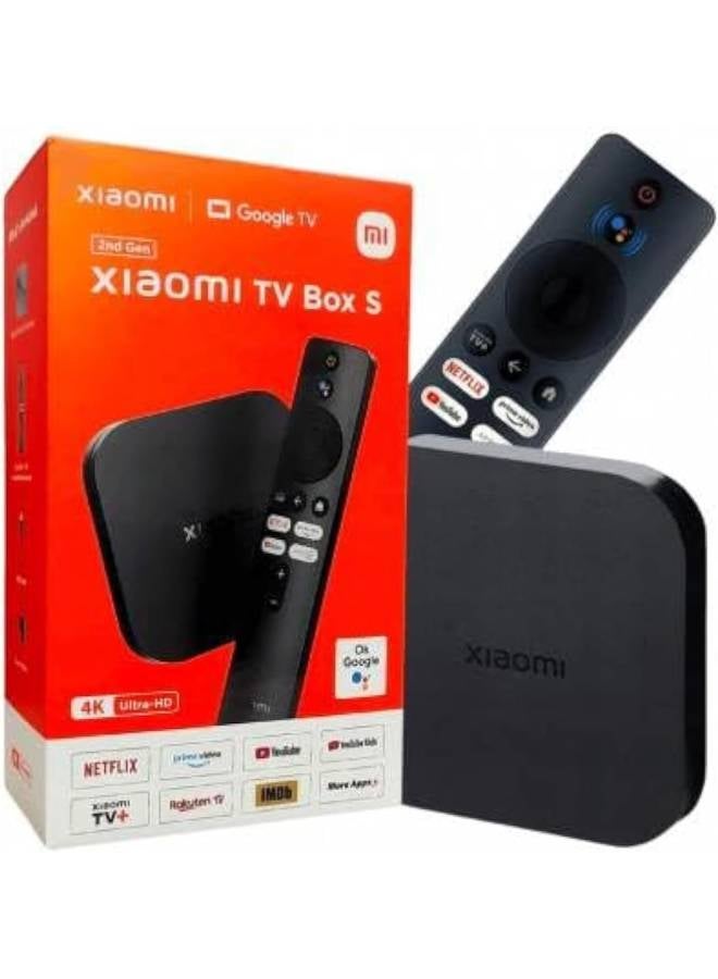 Xiaomi Mi Box S (2nd Gen) 2023 with 4K Ultra HD Streaming Media Player |Dual Band Connectivity |Google TV And Google Assistant & Remote Supported Black - Image 1
