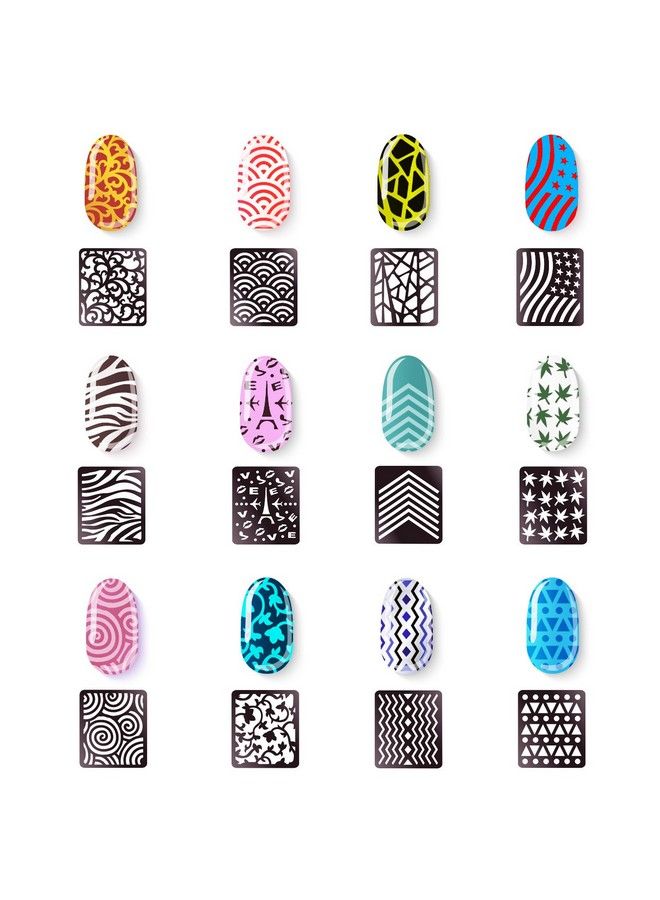 eBoot 288 Pieces 96 Designs Nail Vinyls Nail Stencil Sticker Sheets Set For Nail Art Design 24 Sheets  - Image 3
