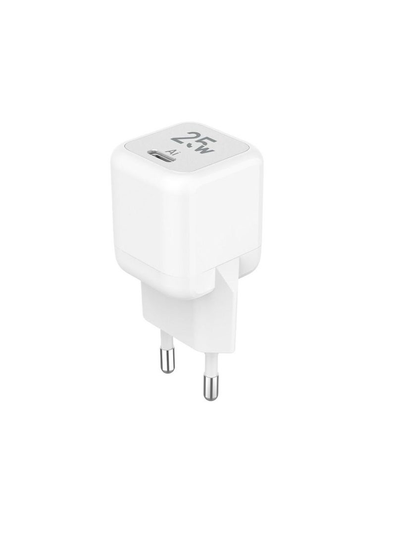 L'AVVENTO MP535 Mini GaN 25W Power Adapter with USB-C Cable 1M - White - Image 3