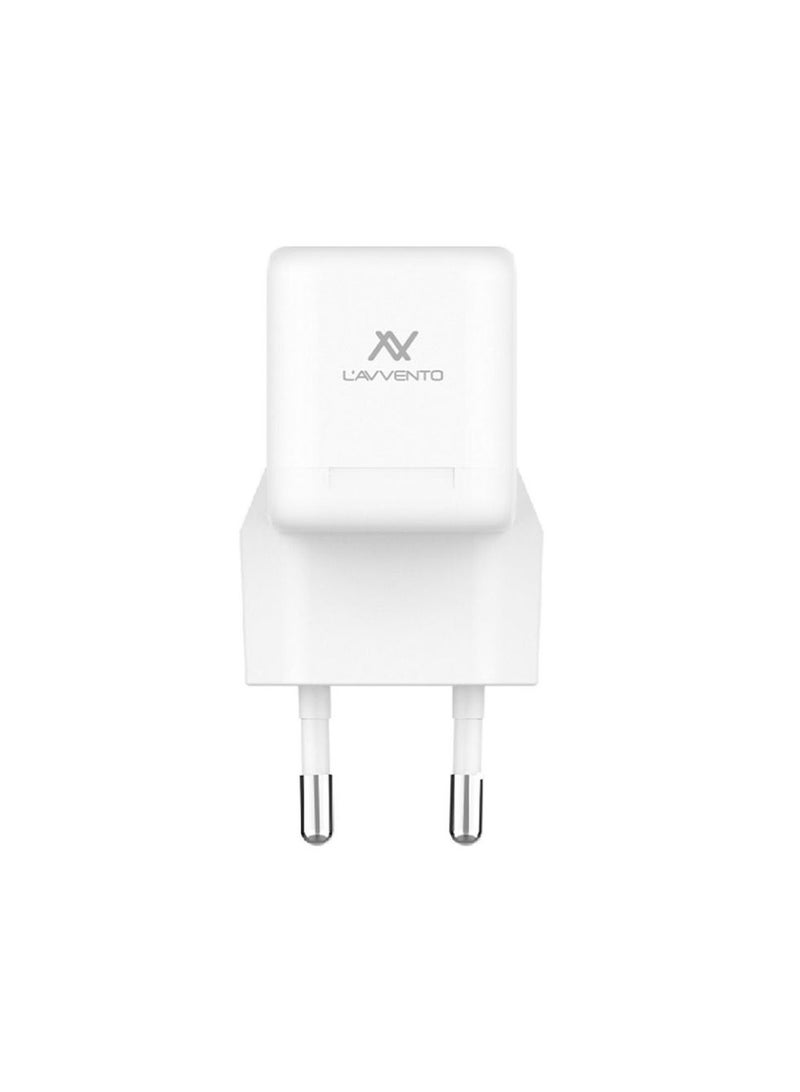L'AVVENTO MP535 Mini GaN 25W Power Adapter with USB-C Cable 1M - White - Image 5