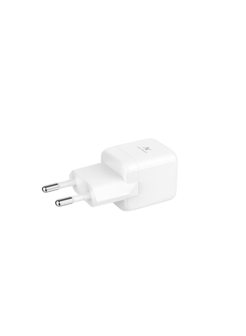 L'AVVENTO MP535 Mini GaN 25W Power Adapter with USB-C Cable 1M - White - Image 4