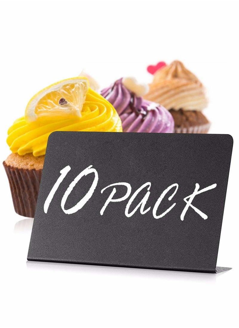 KASTWAVE 10 Pack Mini Chalkboard Signs 10 x 7 cm for Food Party Buffet Tables Bakery Small Chalkboard Sign Mini Chalkboard Signs for Food Chalkboard Buffet Signs Table Sign Chalkboard  - Image 1