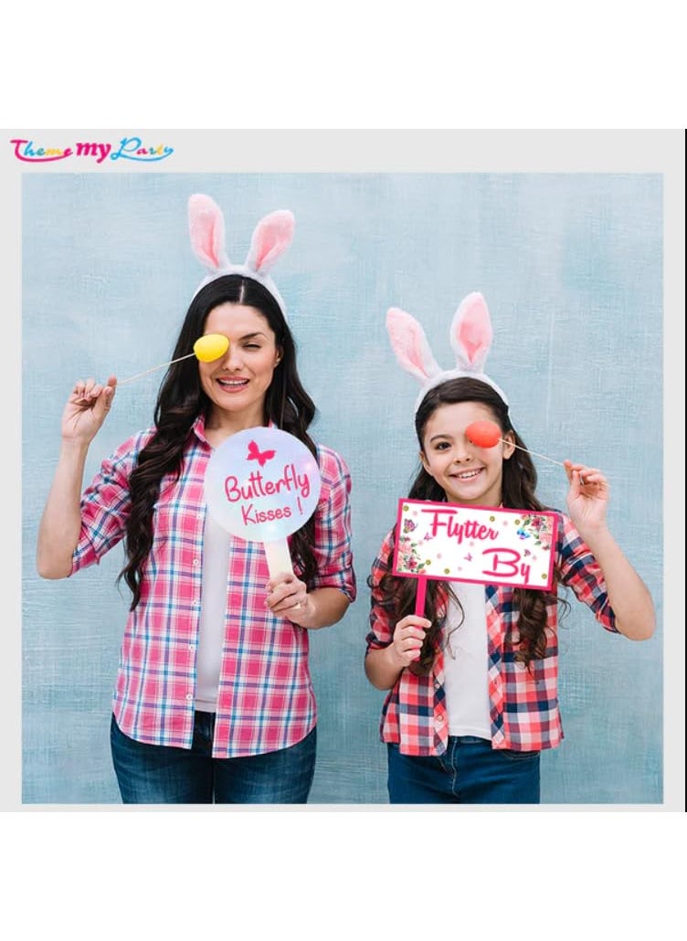Theme My Party - Theme My Party Butterfly & Fairy Birthday Photobooth Props For Girls Birthday Party - 18 Inch x 12 Inch - Image 1