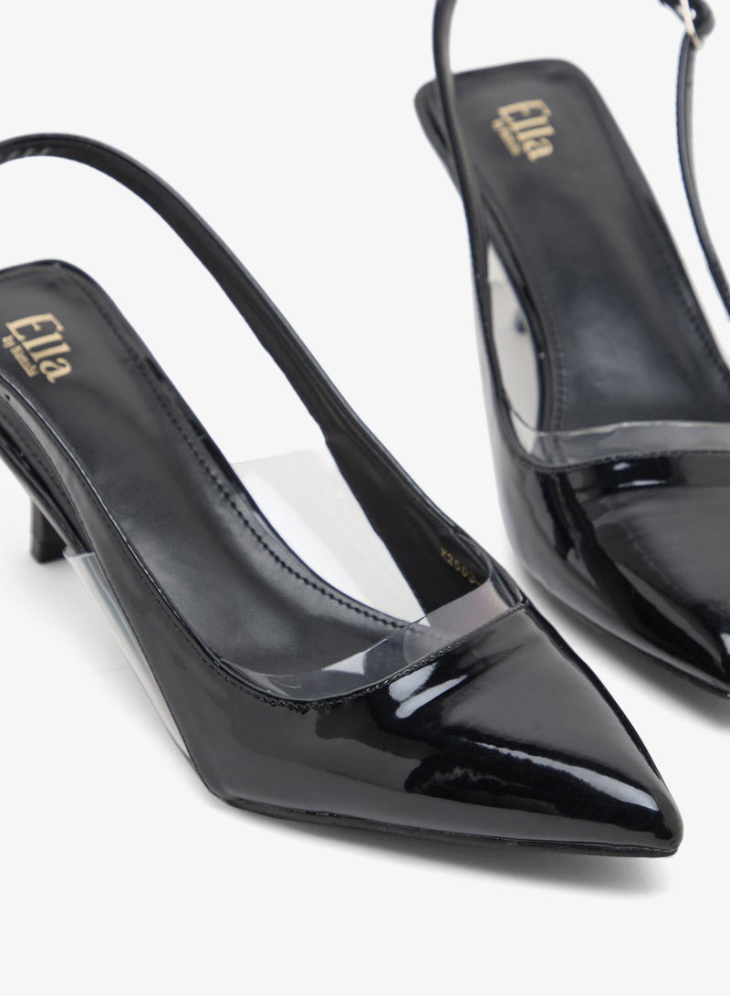 ايلا حذاء بكعب مدبب بحزام خلفي - Image 4