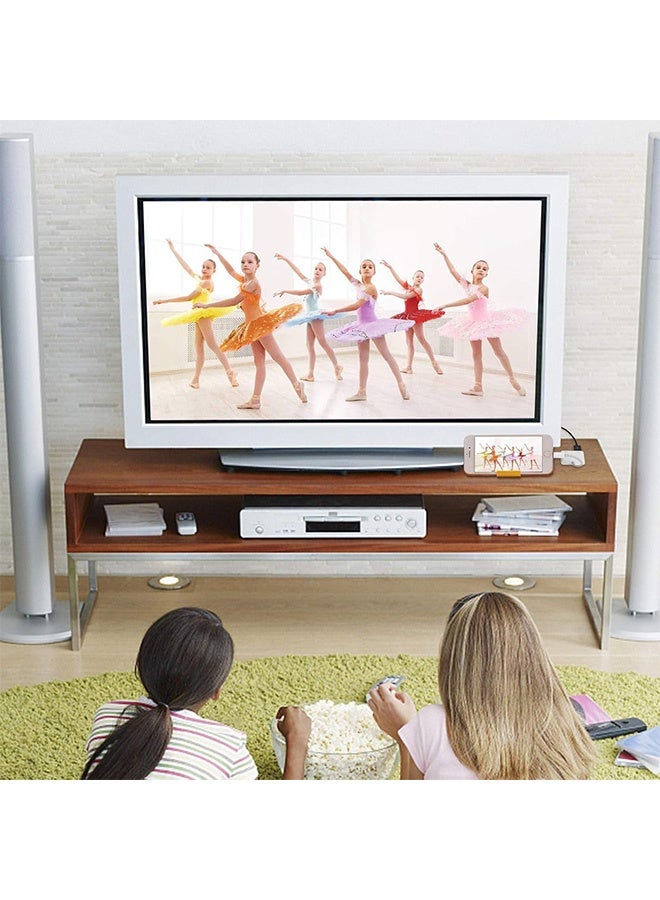 إم إكس إن محول Apple Lightning إلى HDMI لأجهزة iPhone إلى TV، كابل موصل شاشة مزامنة محول AV رقمي 1080P متوافق مع iPhone 14 13 12 11 XS XR X 8 iPad إلى HDTV Projector Monito (لا يحتاج إلى طاقة) - Image 5