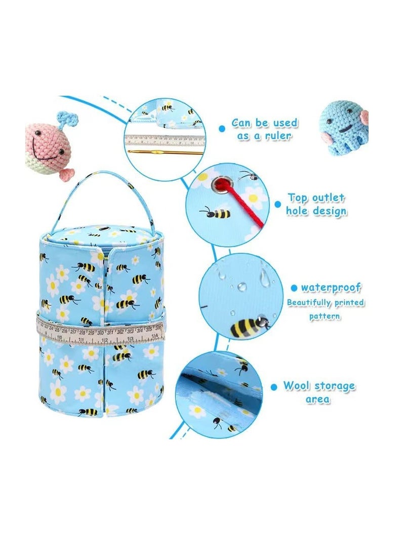 SYOSI Crochet Hook Case, Roll Bag Organizer for Crochet Hooks Kit, Ergonomic Knitting Needles Storage, DIY Hand Knitting Craft Tools for Beginners, Bag Only  - Image 4