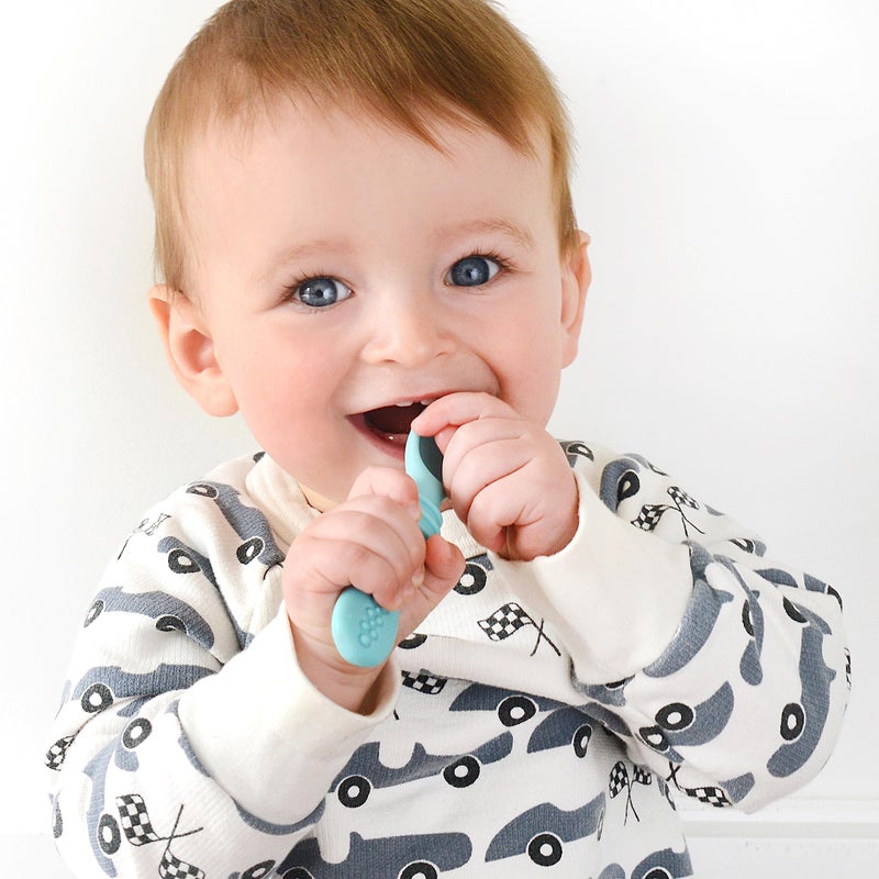 Primastella Silicone Chew Spoon Set For Babies And Toddlers - Safety Tested - Bpa Free - Microwave  Dishwasher And Freezer Safe - Rosy Shades - Image 3