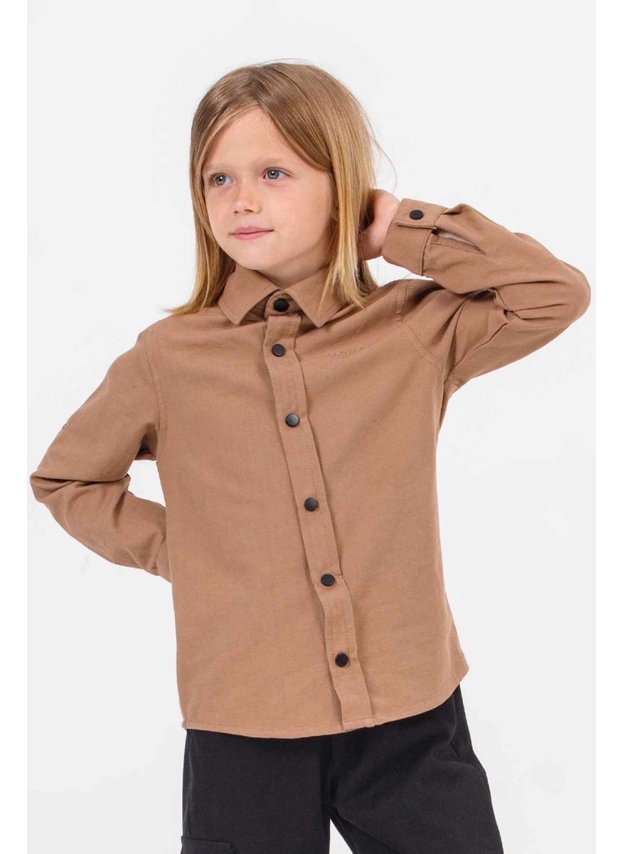 Gold Class Kidswear Foldable Long Sleeve Basic Boy Shirt  - Image 4