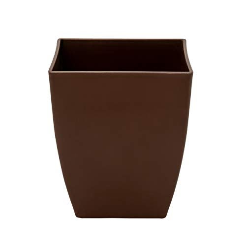 garbnoire Gardening Flower Pots - 5.5 Inch Plastic Flower Pots | Modern Decorative Indoor Outdoor Pots - (Coffee, 3) - Image 2