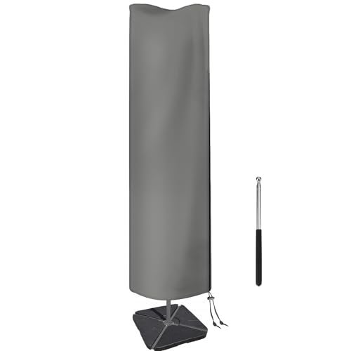 CATOTEL Patio Umbrella Cover for 913ft Cantilever Umbrellas Waterproof 420D Oxford Fabric Protects Offset Umbrellas Gray - Image 1