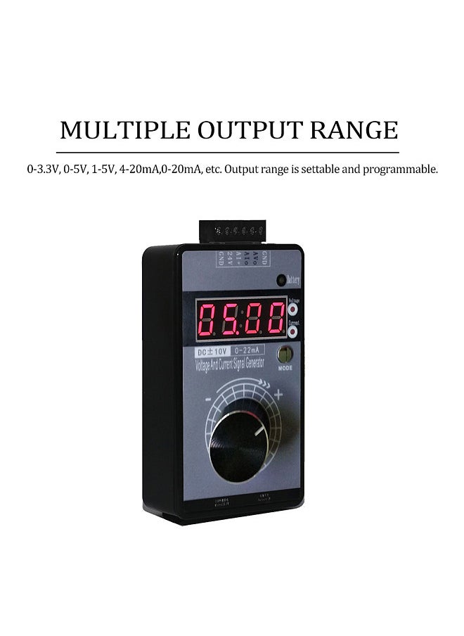 Generic - Portable High Accuracy 0-5V 0-10V 4-20mA Signal Generator Pocket Adjustable Voltage Current Simulator Calibrator - Image 1