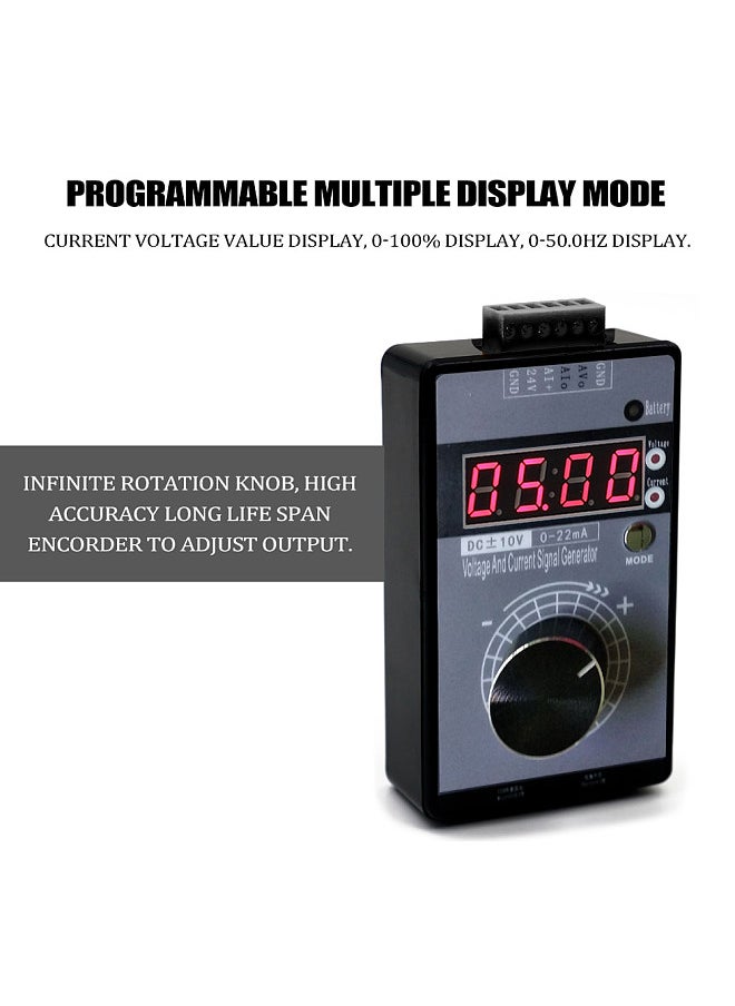Generic - Portable High Accuracy 0-5V 0-10V 4-20mA Signal Generator Pocket Adjustable Voltage Current Simulator Calibrator - Image 1