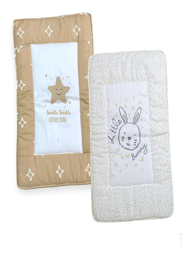CARERIO Pure Cotton Baby Mats with Twinkle Star and Little Bunny Print-Multi-Colour - Image 1