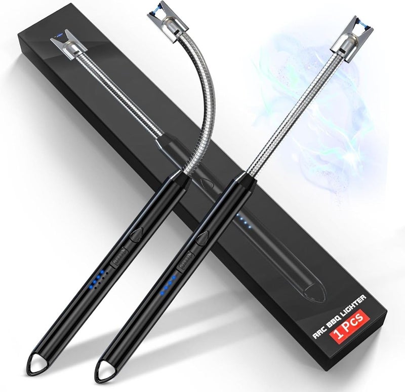 Uzox Rechargeable Electric Arc Lighter for Candles, Kitchen, 360° Flexible Neck, USB Lighter, Windproof, Flameless, Diwali Fireworks (MULTICOLER1) - Image 1