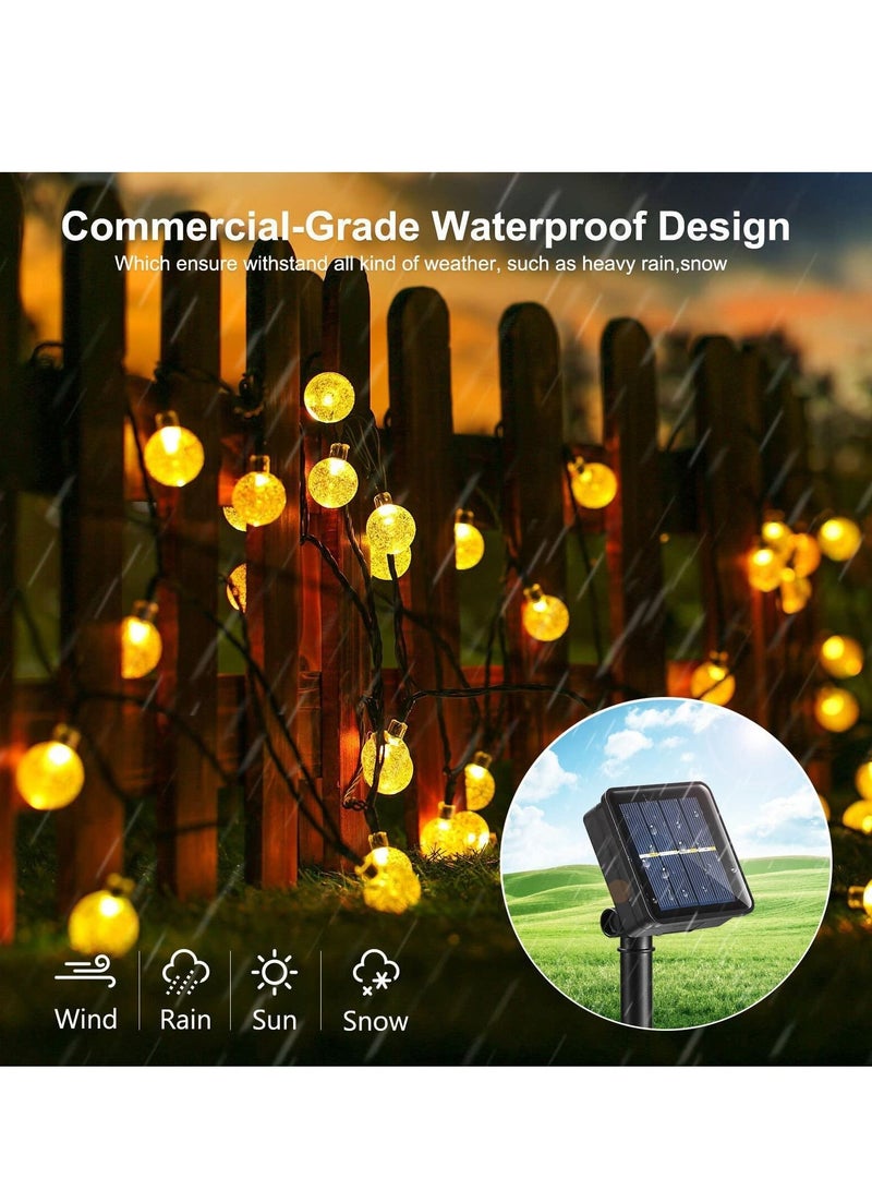 Cool Baby COOLBABY Upgraded Globe Solar String Lights 39Ft 60 LED 8 Modes Waterproof Bulb Solar Fairy Patio Lights for Patio Lawn Porch - Image 3
