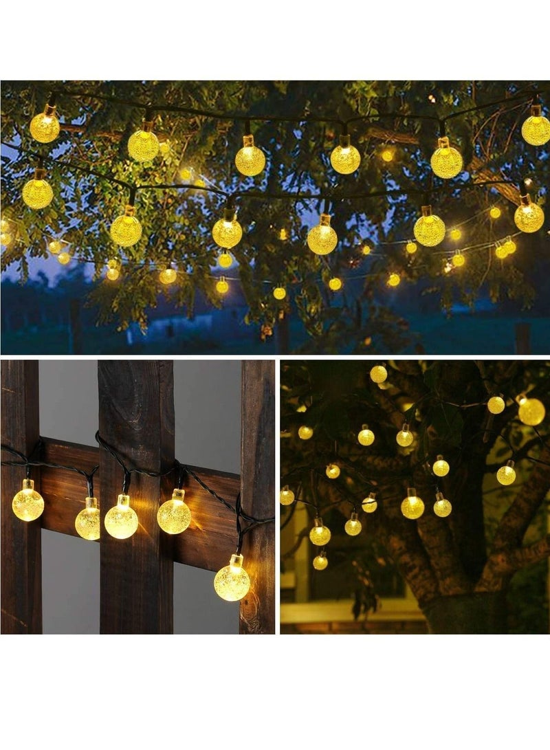 Cool Baby COOLBABY Upgraded Globe Solar String Lights 39Ft 60 LED 8 Modes Waterproof Bulb Solar Fairy Patio Lights for Patio Lawn Porch - Image 5